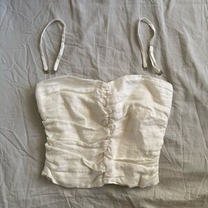 Wilfred white tube top with detachable straps